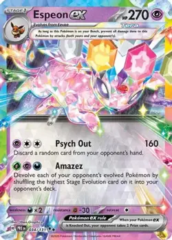 Espeon ex 034/131 Holo Double Rare Prismatic Evolutions Pokemon Near Mint - Image 1