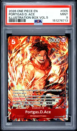 Portgas D. Ace 005 Illustration Box Vol.5 One Piece Promos One Piece PSA 9 - Image 1