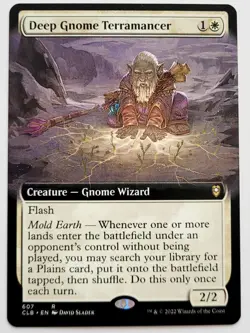MTG Deep Gnome Terramancer - Extended Art - Battle for Baldur's Gate - NM - Image 1