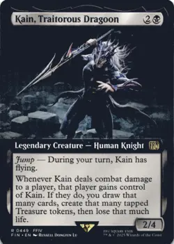 MTG Kain, Traitorous Dragoon (Extended Art) Normal NM FINAL FANTASY Magic 449 - Image 1