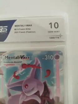 Pokemon FR Mentali VMAX 270/264 Poing De Fusion EB8 Alt Gem Mint SGS 10 - Image 2