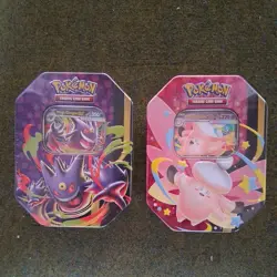 Pokemon TCG MEGA MOONLIT TIN - Gengar & Clefable PAIR - Image 1