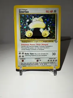 Pokemon TCG Snorlax Holo Card Jungle Set, Unlimited Rare, Card 11/64 LP - Image 1