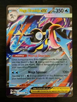 Pokemon Card Mega Greninja ex 022/086 - Double Rare - ME Chaos Rising - Image 1