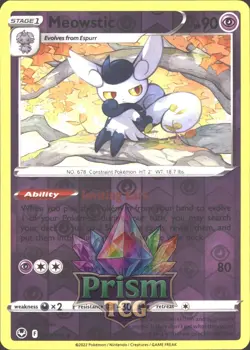 Meowstic 82/195 Uncommon Reverse Holo Silver Tempest Pokemon - Image 1