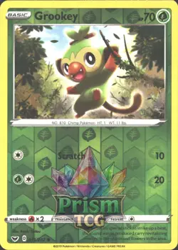 Grookey 11/202 Common Reverse Holo Sword & Shield Pokemon - Image 1