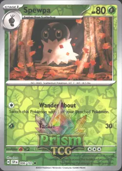 Spewpa 6/191 Common Reverse Holo Surging Sparks Pokemon - Image 1