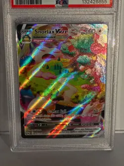 Pokemon Sword & Shield Snorlax VMAX Full Art 142/202 PSA 9 Mint - Image 2