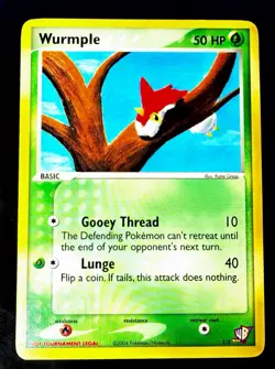 Wurmple 2/5 Kids WB Regular HP 50 EN 2004 Pokemon TCG Basic Grass - Image 1