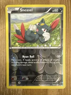 Sneasel - 60/114 - Common - Reverse Holo NM Pokemon XY Steam Siege - Image 1
