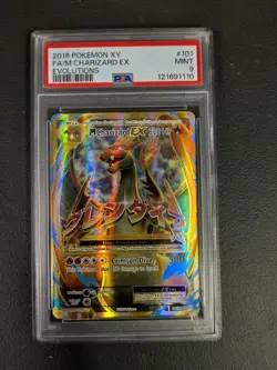 2016 Pokemon XY Evolutions M Charizard EX Full Art Secret Rare #101 PSA 9 Mint - Image 1