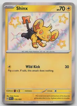 Shinx 135/091 Shiny Rare Paldean Fates Pokemon Holo Near Mint - Image 1