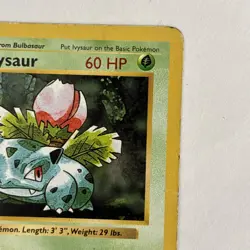 1st Edition Shadowless Ivysaur 30/102 Base Set Pokemon Card Rare HP - Image 4