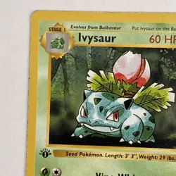 1st Edition Shadowless Ivysaur 30/102 Base Set Pokemon Card Rare HP - Image 5