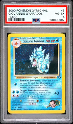 2000 POKEMON GYM CHALLENGE HOLO #5 GIOVANNI'S GYARADOS PSA 4 - Image 1