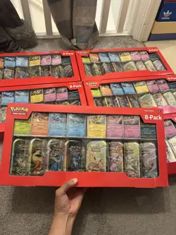 Prismatic Evolutions Mini Tins 8-Pack Costco Exclusive Pokemon TCG damaged box - Image 2