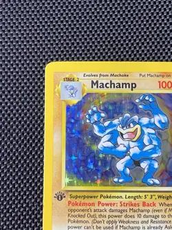 Machamp 8/102 Holo Rare 1st Edition Base Set WOTC Pokemon Card MP/LP - Image 2