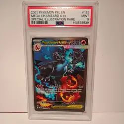 Pokemon Mega Charizard X ex Special Illustration Rare Holo 125/094 PSA 9 2025 - Image 1