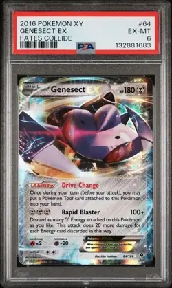 GENESECT EX #64 PSA 6 • 2016 POKEMON XY FATES COLLIDE - Image 1