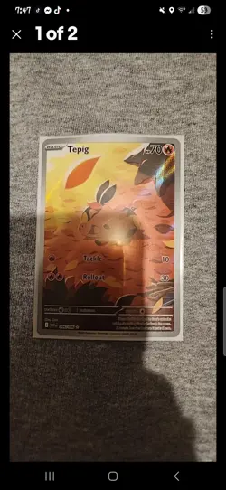 Pokemon TCG Tepig Illustration Rare Card 096/086 Sv: White Flare - Image 1