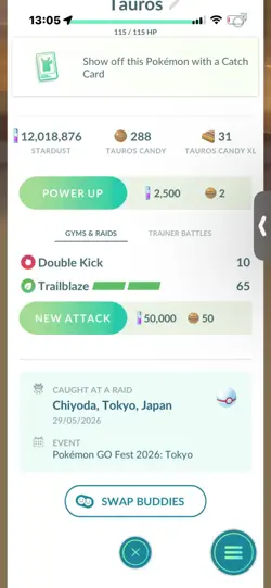 Pokemon Go Shiny Tauros ( Water) - Image 2