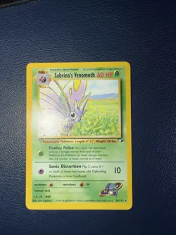Pokemon Card - Sabrina's Venomoth Gym Heroes 34/132 Rare - Image 1