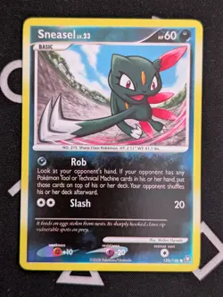 Pokemon SNEASEL 120/146 Reverse Holo (2008 Legends Awakened) LP/Light Play - Image 1