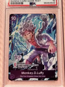 2024 One Piece Promo Monkey D. Luffy Promo Bandai Card Game Fest PSA 10 - Image 3