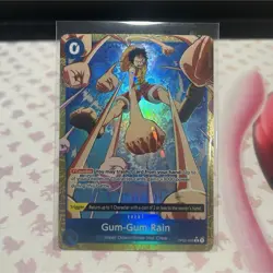 Bandai One Piece Card Game Gum-Gum Rain OP02-068 Alt Art Holo Event EN - Image 1