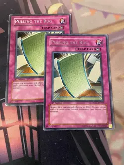 YUGIOH - PULLING THE RUG X2 - RARE - 1ST ED - MP - STON - Image 1