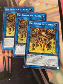YUGIOH - SKY STRIKER ACE KAINA X3 - SUPER RARE - SAST - UNLIMITED - NM - Image 1