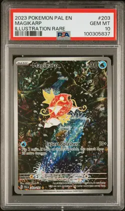 2023 Pokemon Magikarp Illustration Rare 203/193 PSA 10 Paldea Evolved - Image 1