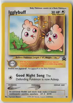 Igglybuff #36 - Black Star Promo - WoTC Pokemon Card - Near Mint (NM) - Image 1