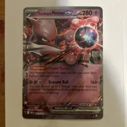 Team Rocket's Mewtwo ex 216 Sv: Scarlet & Violet Promo Cards Holo - Image 1