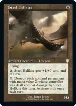Steel Hellkite (Retro Frame) #163 (NM) Commander: The Brothers' War MTG - Image 1