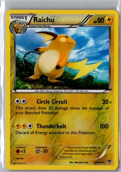 Raichu 43/146 Holo Rare XY Pokemon Reverse Holo Near Mint - Image 1