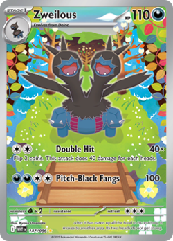 Zweilous 147 White Flare Illustration Rare Full Art NM Pokemon TCG - Image 1