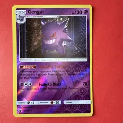 Pokemon TCG Gengar Holo Rare Reverse Holo 38/111 SM-Crimson Invasion 130 HP - Image 1
