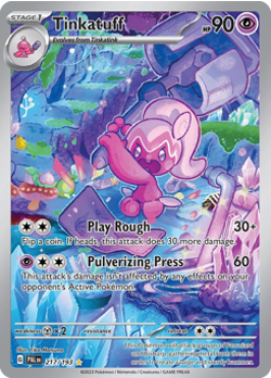 Tinkatuff 217 Paldea Evolved Illustration Rare Holo Near Mint Pokemon TCG - Image 1