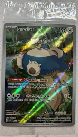 Pokemon TCG Snorlax SVP051 Promo Card Sealed, Near Mint Condition - Image 1