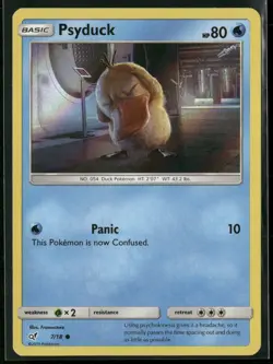 Psyduck 7/18 Common Detective Pikachu Pokemon Holo Near Mint - Image 1