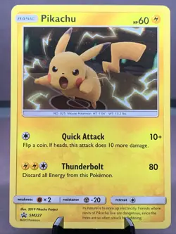 Pokemon TCG Pikachu SM227 Sun&Moon Promo Holo Rare - LP - Image 1