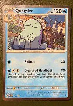 Pokemon TCG Quagsire 156/102 Scarlet & Violet Black Star Promos SVP Cosmos Holo - Image 1