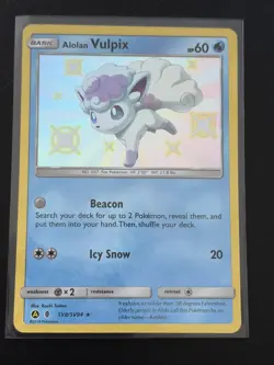 Alolan Vulpix SV8/SV94 Pokemon Hidden Fates: Shiny Vault Baby Shiny Holo NM - Image 1