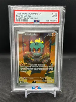 2025 POKEMON MEGA EVOLUTION #146 MARSHADOW ILLUSTRATION RARE PSA 9 - Image 1