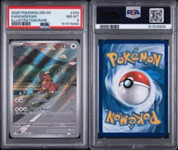 2025 POKEMON DRI EN-DESTINED RIVALS ILLUSTRATION RARE #204 KANGASKHAN PSA 8 - Image 3