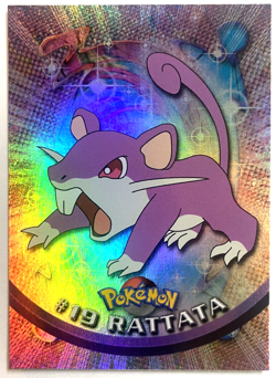 1999 Pokemon TV Animation Series Rattata #19 HOLO Blue Logo - Near Mint - Image 1