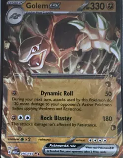 Golem ex 076/165 Double Rare 151 Pokemon Near Mint - Image 1