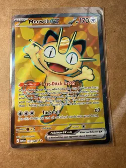 Meowth ex 2026 Pokemon Perfect Order 107/088 Ultra Rare Holo - Image 1