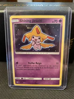 NEAR MINT Pokemon TCG Shining Jirachi Shining Legends 42/73 Shiny Holo Rare - Image 3